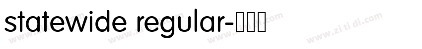 statewide regular字体转换